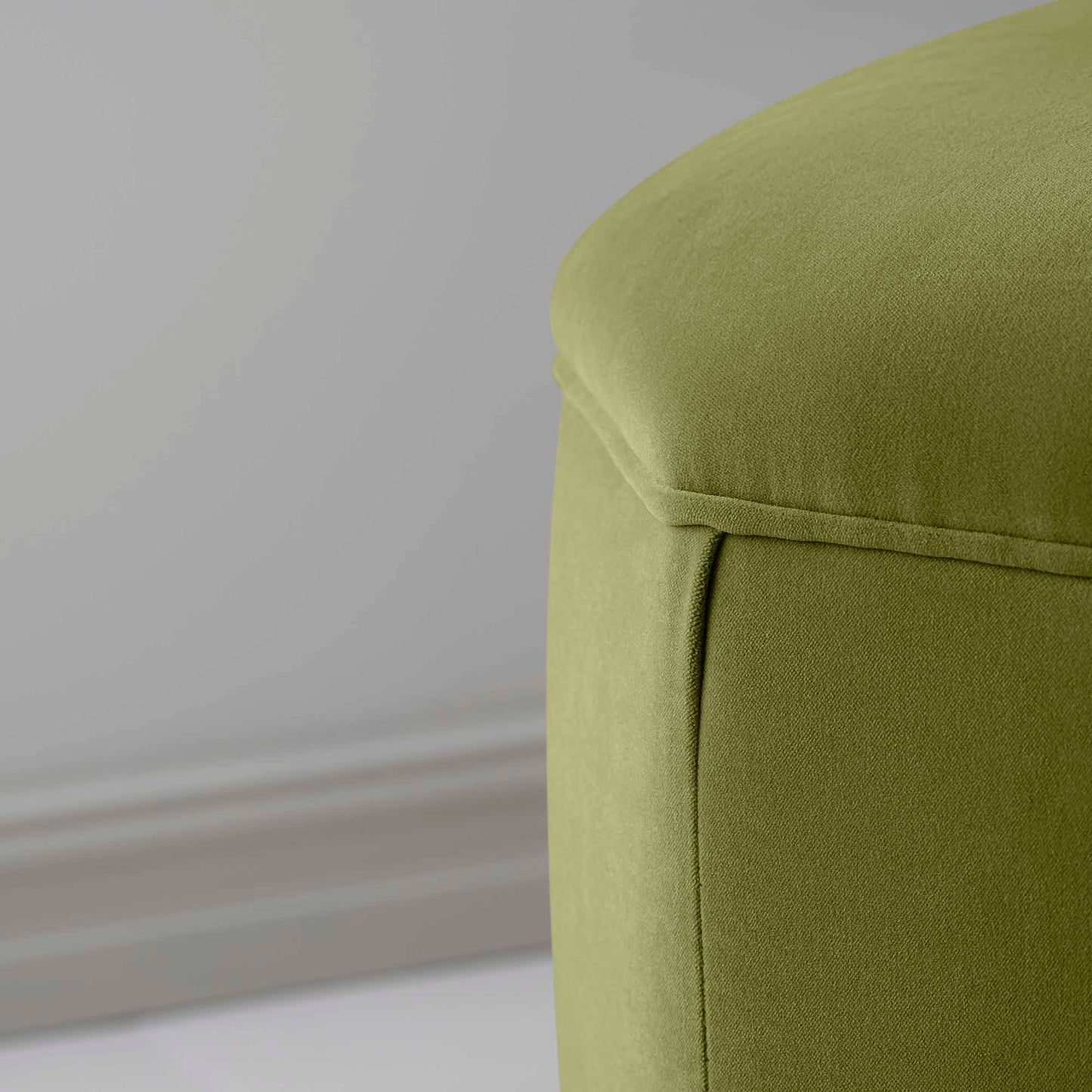 Hither Hexagonal Storage Ottoman in Intelligent Velvet Lawn - Nicola Harding