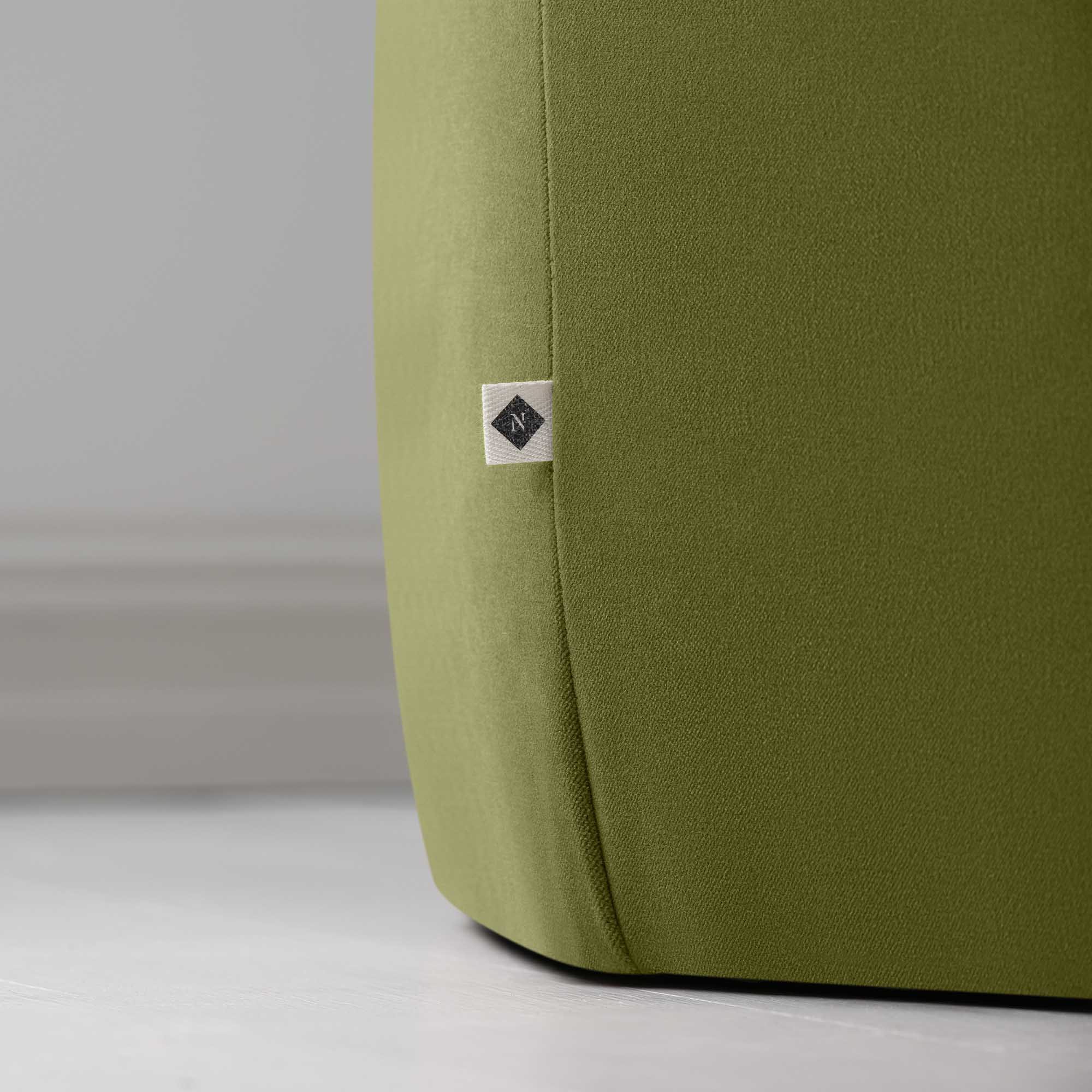  Hither Hexagonal Ottoman in Intelligent Velvet Lawn - Nicola Harding 