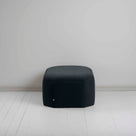  Hither Hexagonal Ottoman in Intelligent Velvet Onyx, Side View - Nicola Harding 
