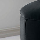  Hither Hexagonal Ottoman in Intelligent Velvet Onyx Design Closeup - Nicola Harding 