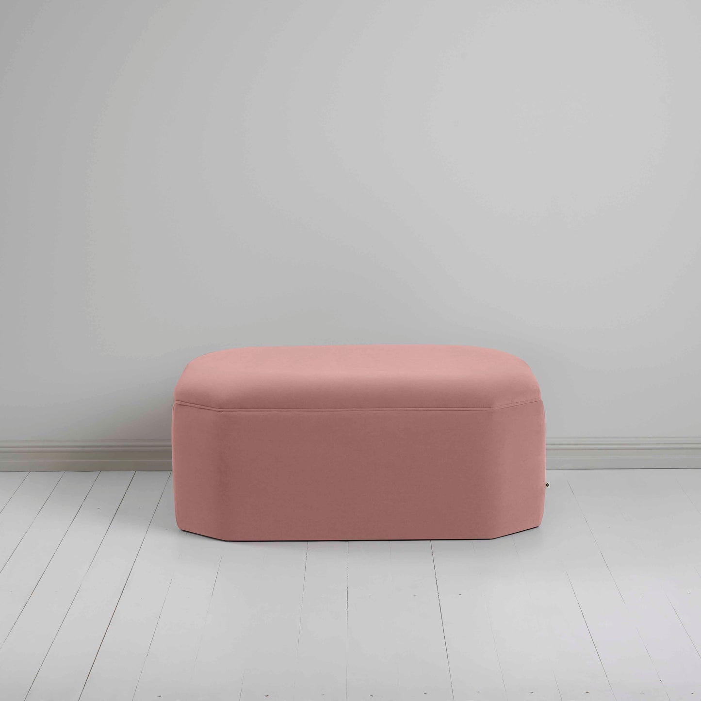 Hither Hexagonal Storage Ottoman in Intelligent Velvet Rose - Nicola Harding