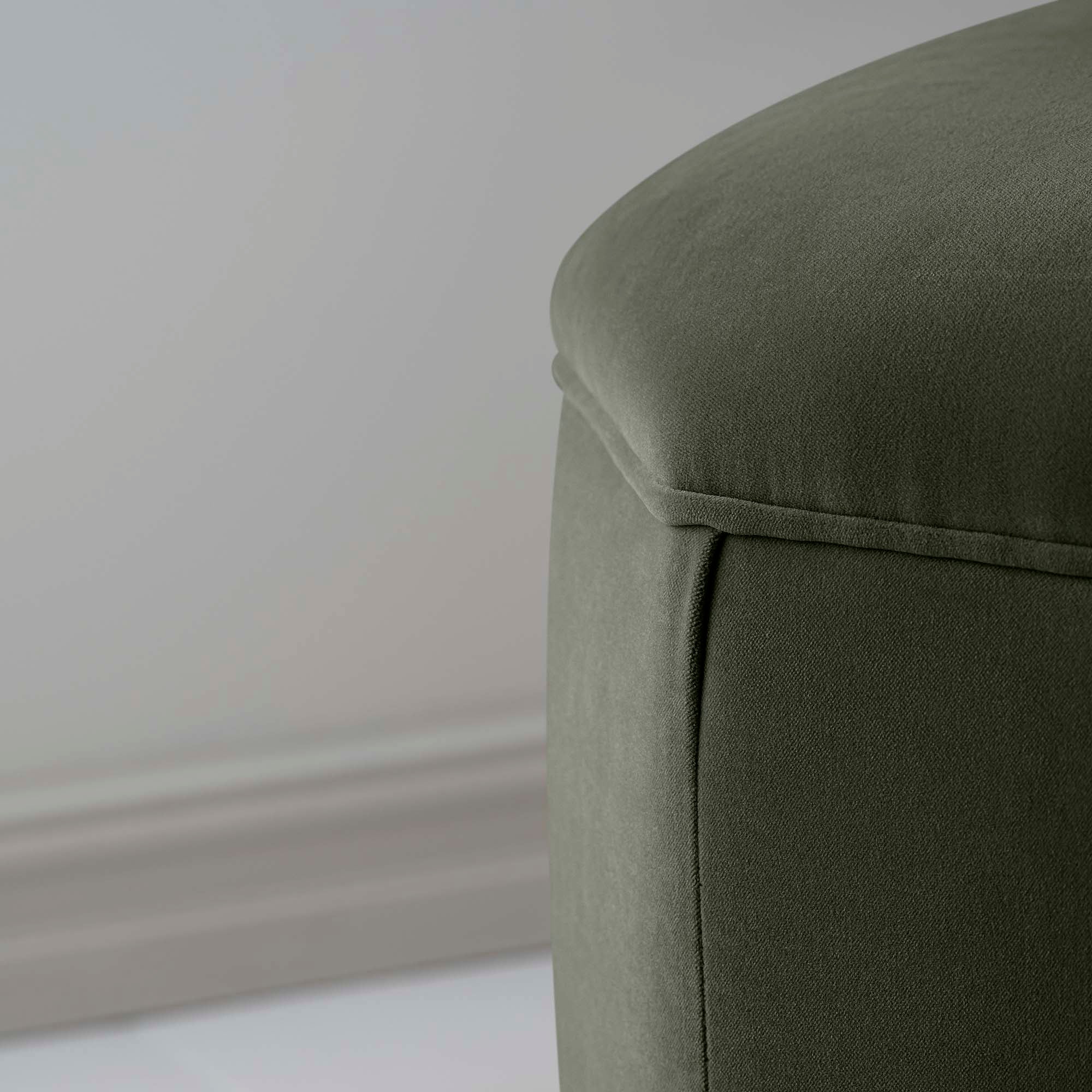  Hither Hexagonal Storage Ottoman in Intelligent Velvet Seaweed - Nicola Harding 