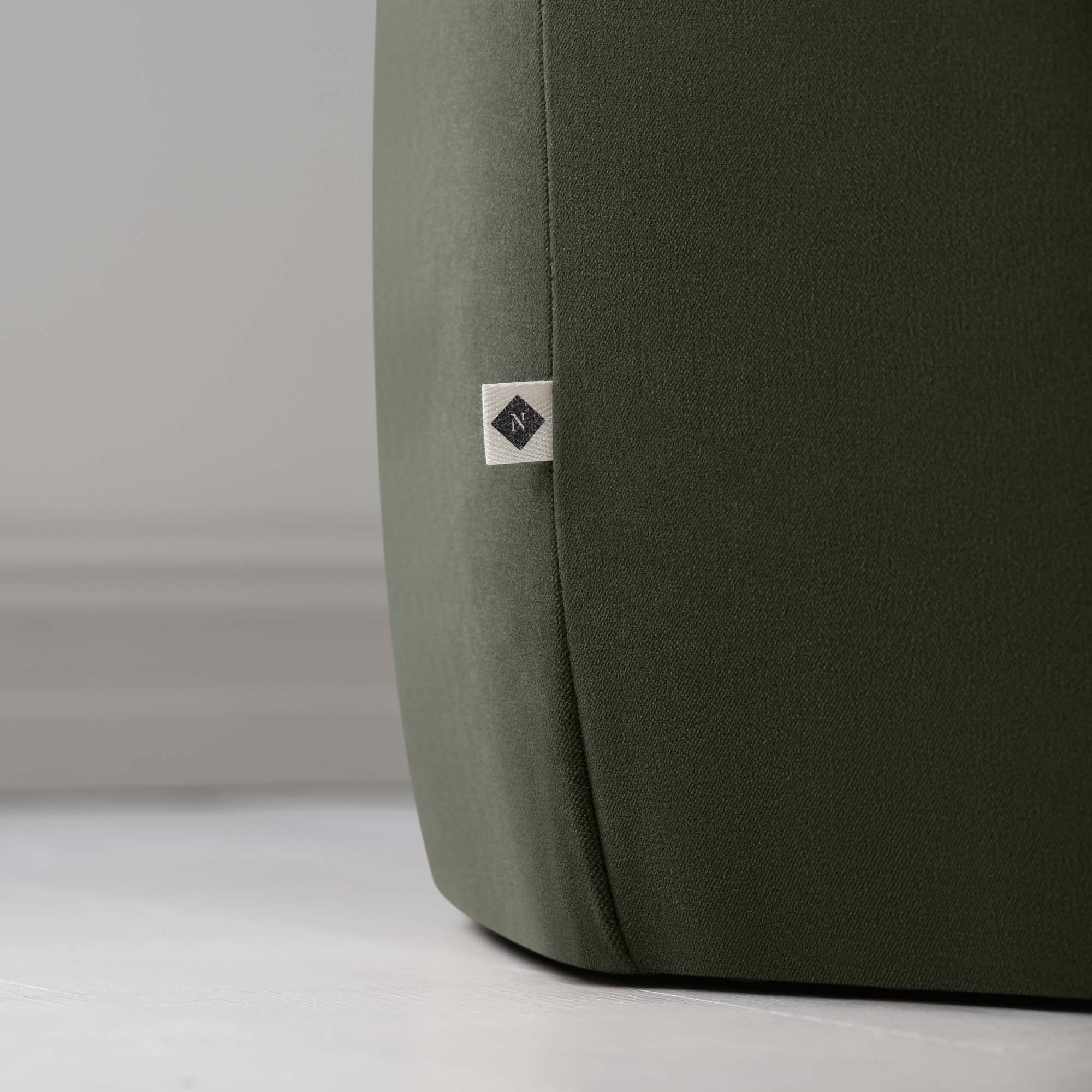  Hither Hexagonal Storage Ottoman in Intelligent Velvet Seaweed - Nicola Harding 