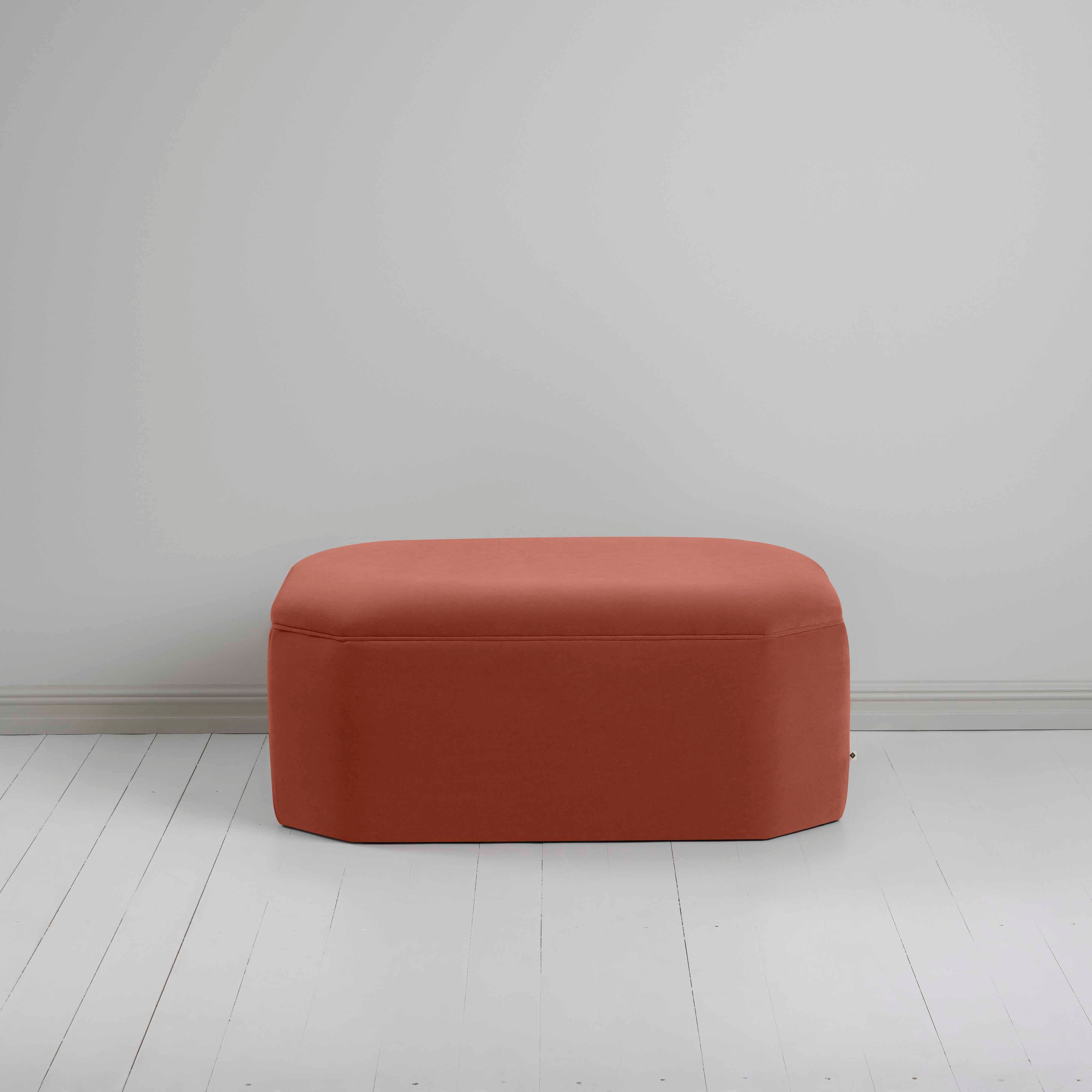  Hither Hexagonal Ottoman in Intelligent Velvet Sienna - Nicola Harding 