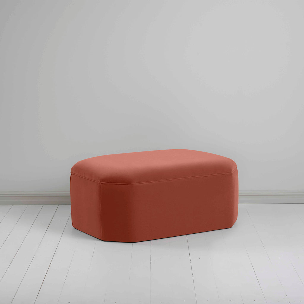  Hither Hexagonal Storage Ottoman in Intelligent Velvet Sienna - Nicola Harding 