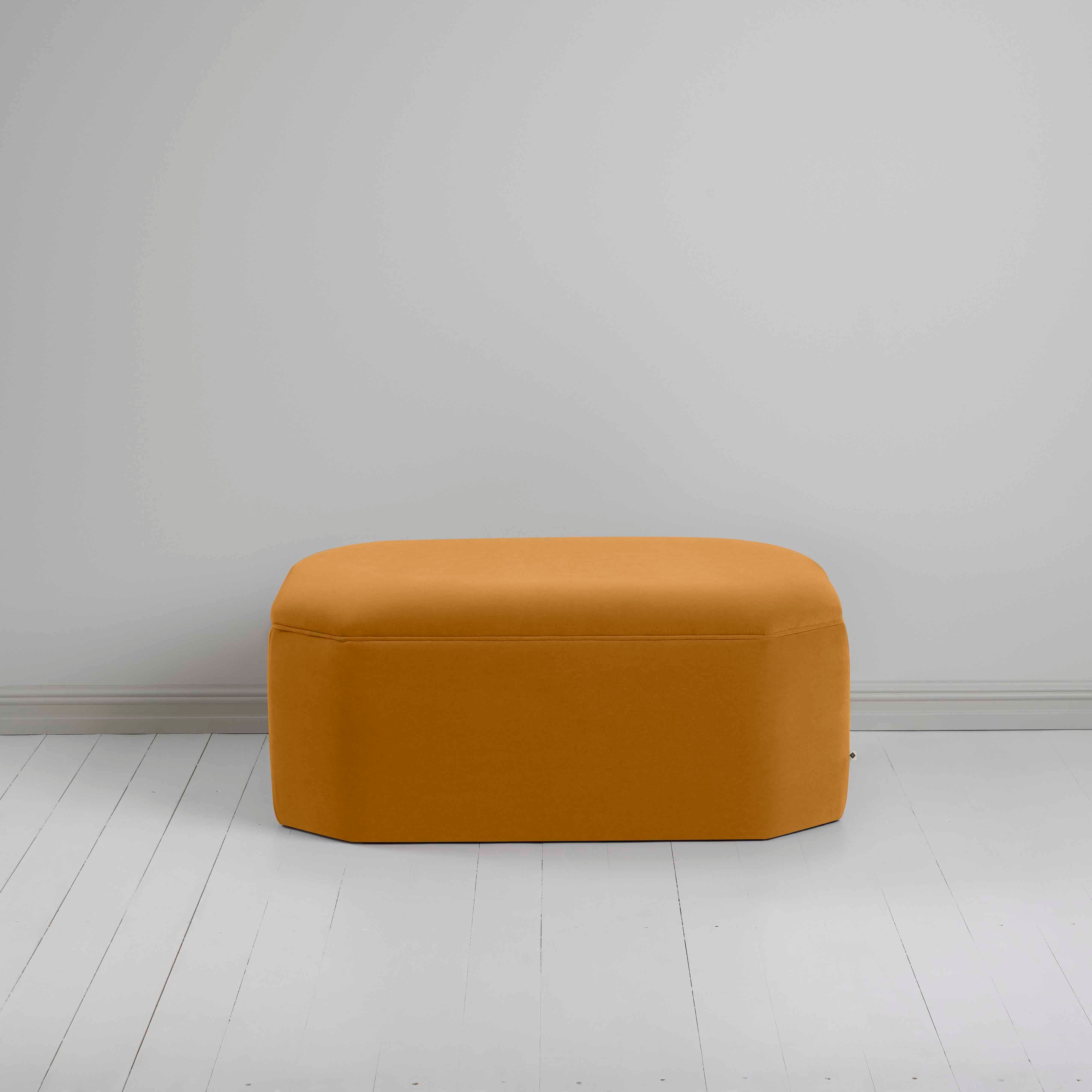  Hither Hexagonal Ottoman in Intelligent Velvet Spice - Nicola Harding 