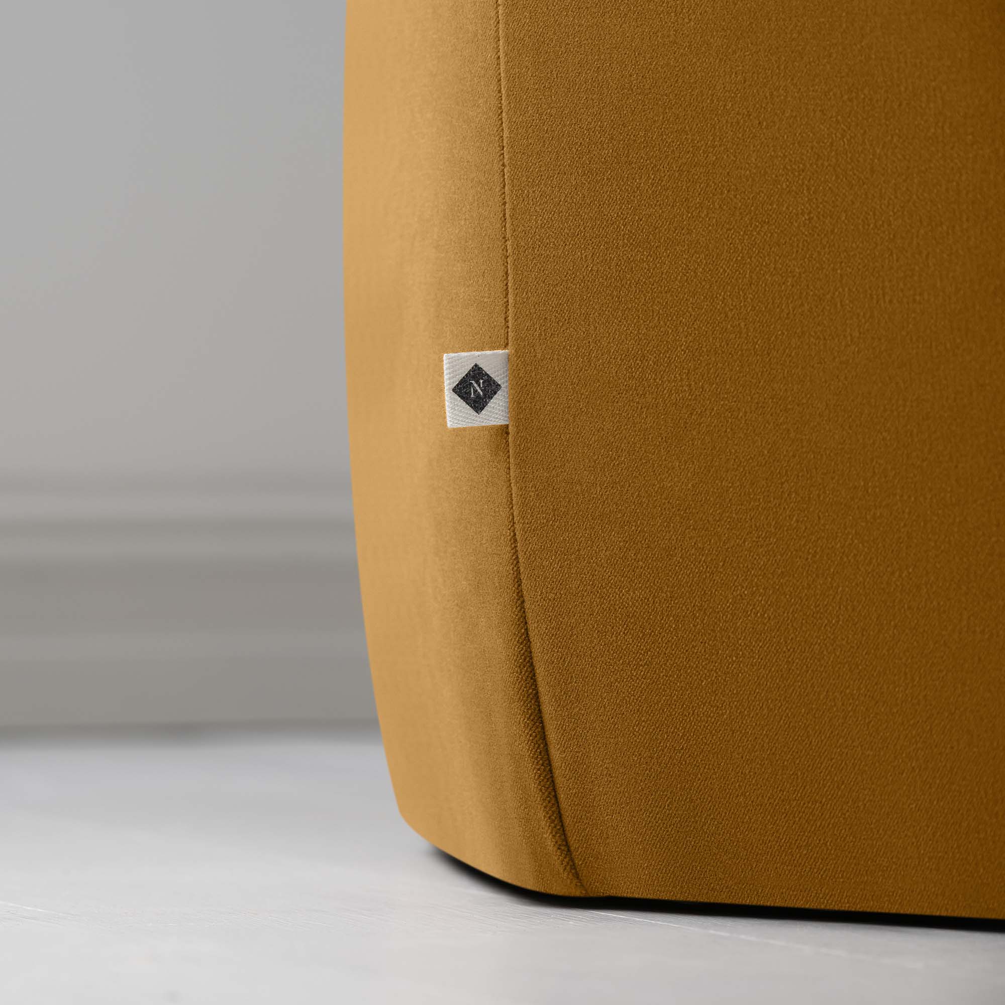  Hither Hexagonal Ottoman in Intelligent Velvet Spice - Nicola Harding 