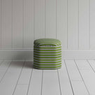  Thither Hexagonal Ottoman in Colonnade Cotton, Green and Wine - By NiX 