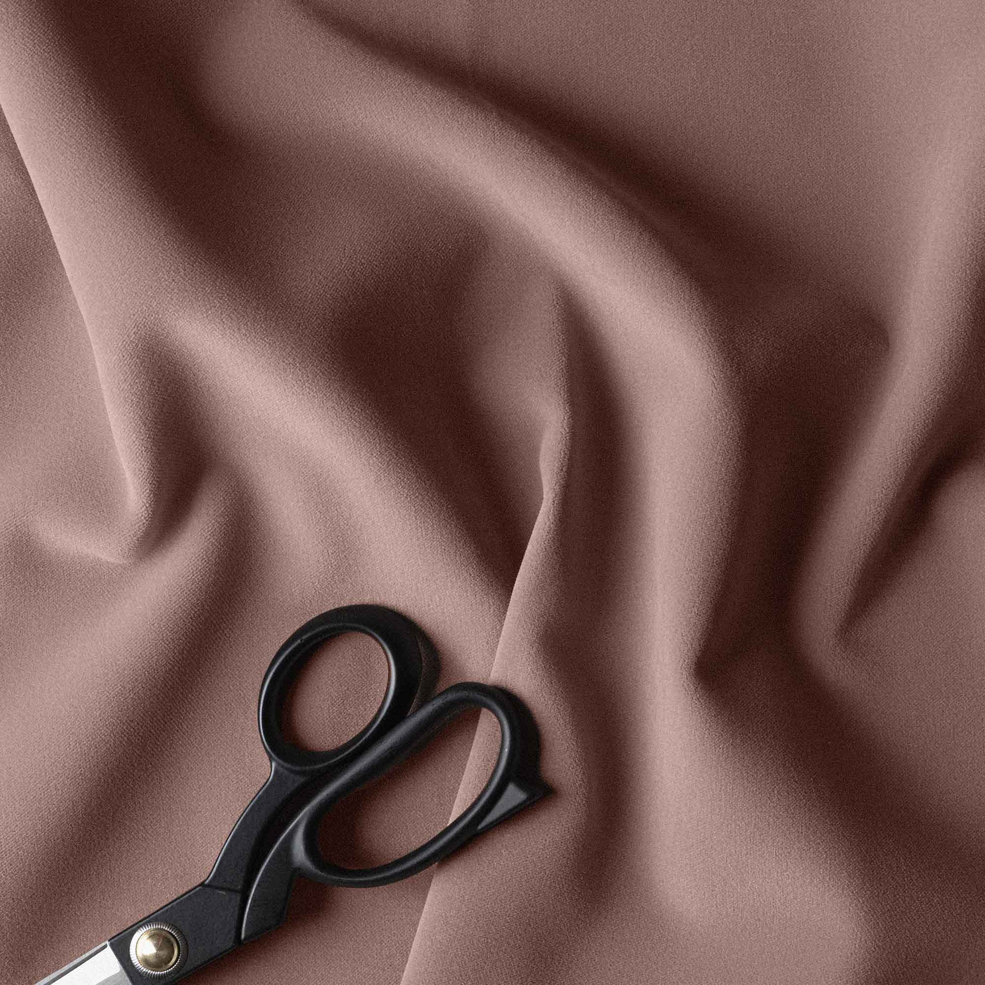  Intelligent Velvet Dusky Pink Fabric With Scissor - NiX 