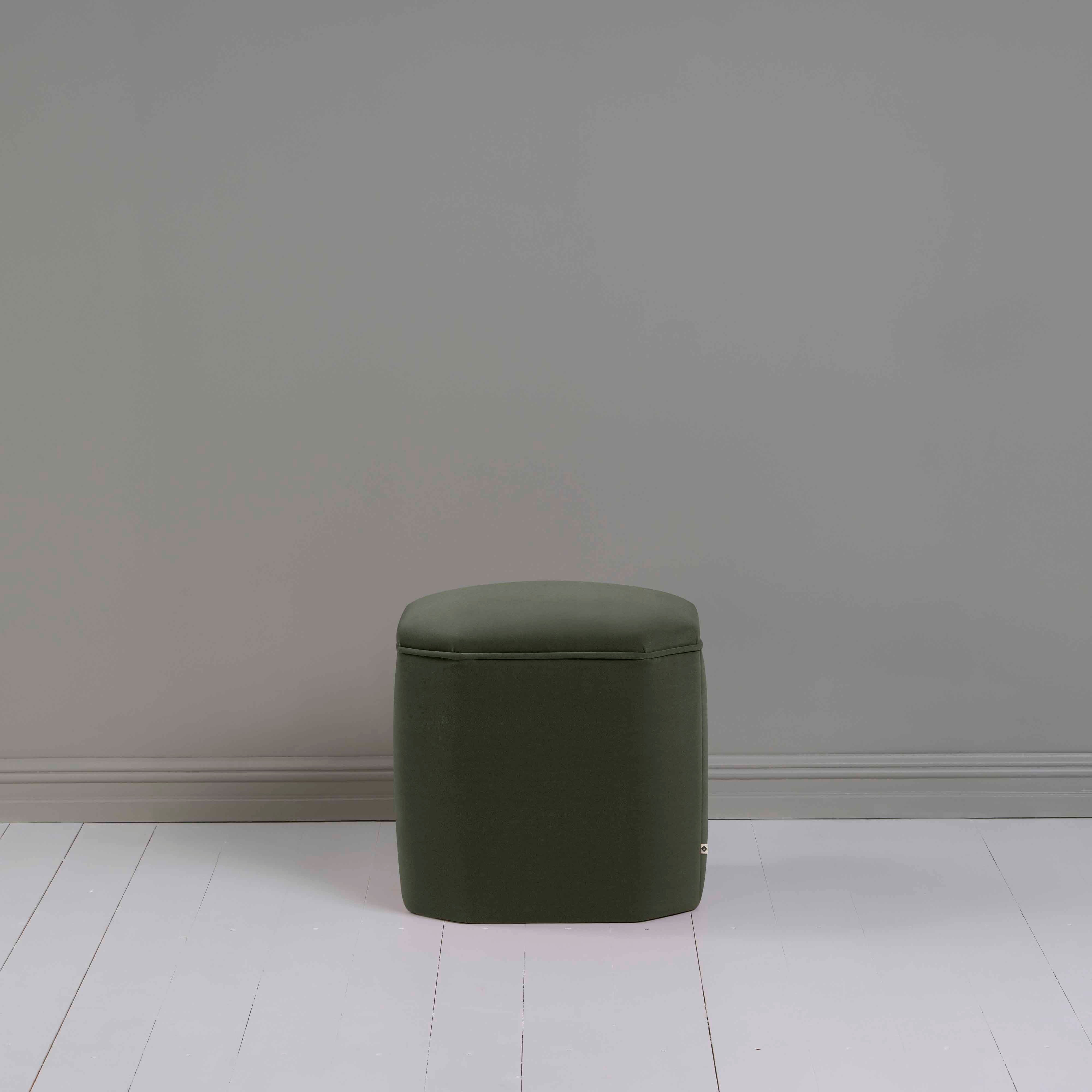  Thither Hexagonal Ottoman in Intelligent Velvet Seaweed 