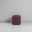  Thither Hexagonal Ottoman in Laidback Linen Damson Back View - NiX 