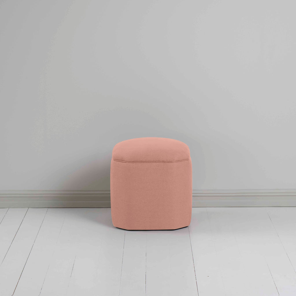  Thither Hexagonal Ottoman in Laidback Linen Roseberry Back View - NiX 