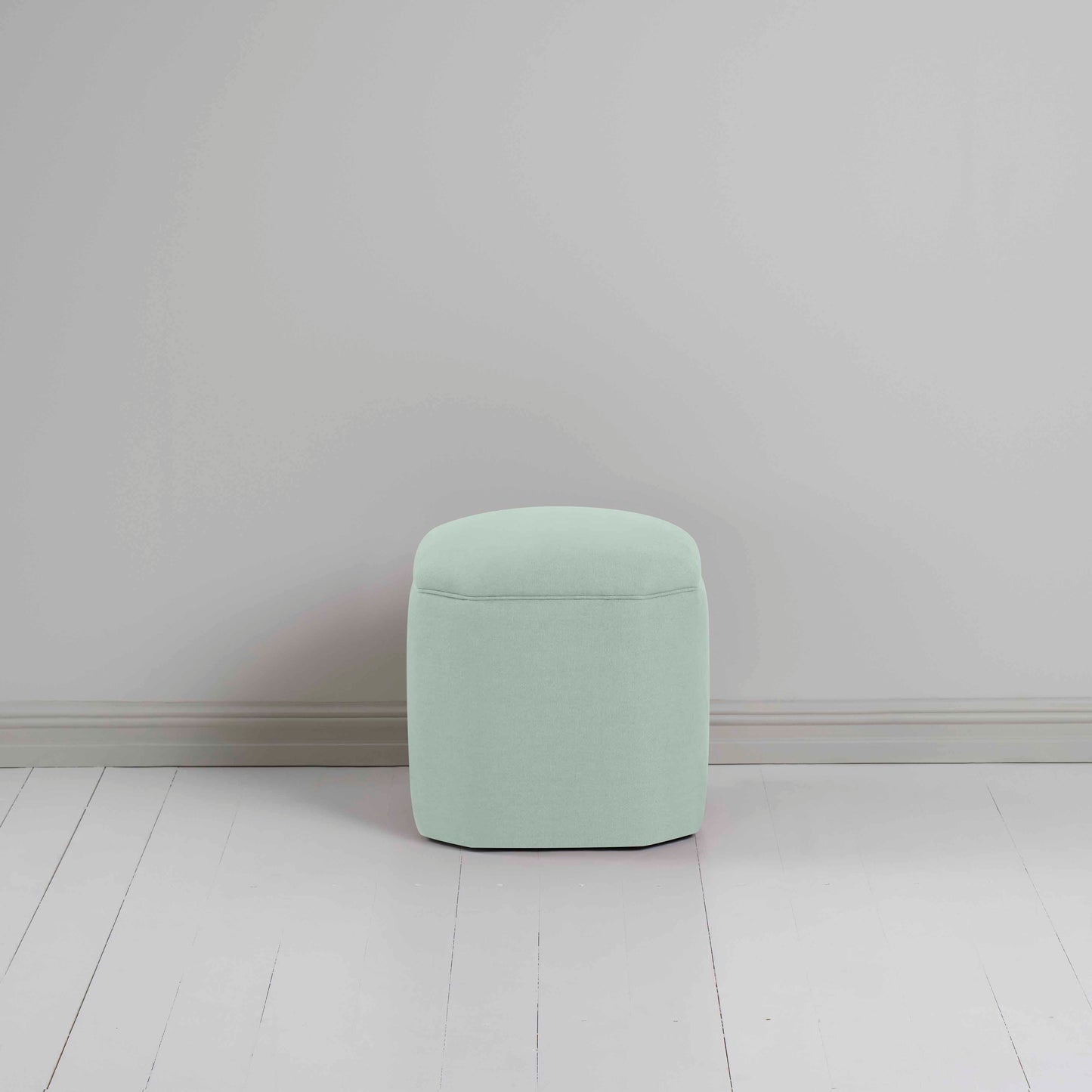 Thither Hexagonal Ottoman in Laidback Linen Sky