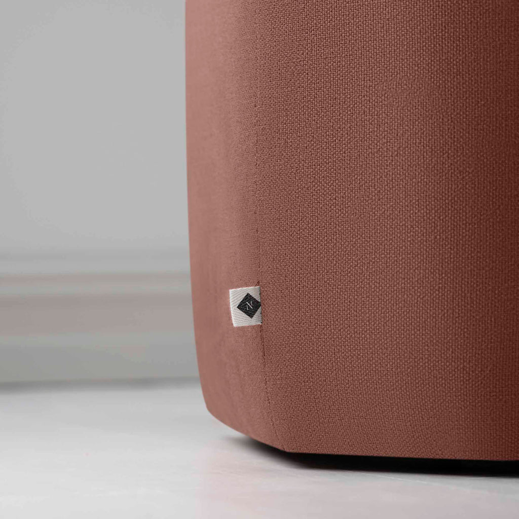  NiX Special Tag on Thither Hexagonal Ottoman in Laidback Linen Sweet Briar - NiX 