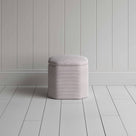  Thither Hexagonal Ottoman in Ticking Cotton, Berry - NiX 