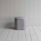  Thither Hexagonal Ottoman in Ticking Cotton, Blue Brown - NiX 