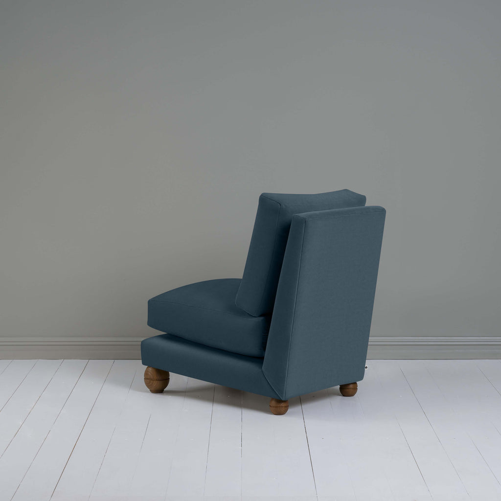  Perch Slipper Armchair in Intelligent Velvet Aegean 