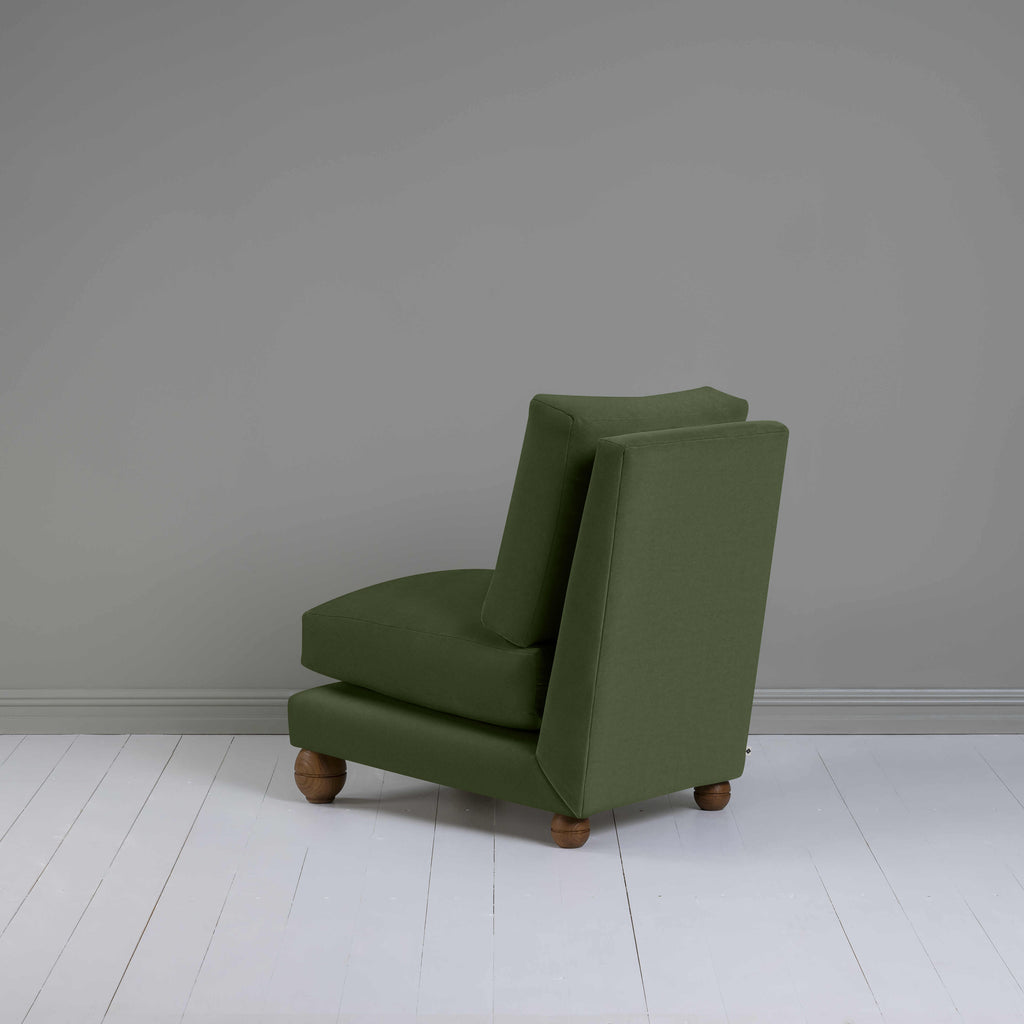  Perch Slipper Armchair in Intelligent Velvet Juniper 