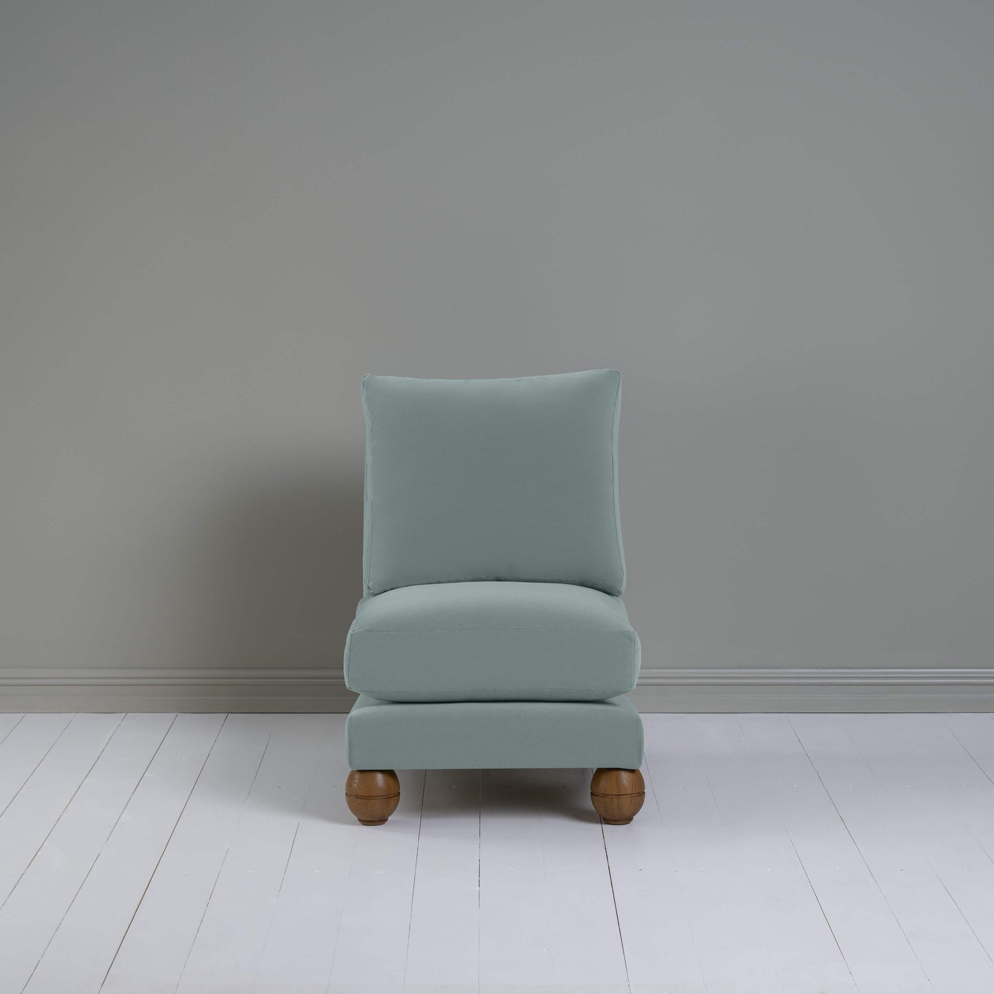 Perch Slipper Armchair in Intelligent Velvet Mineral