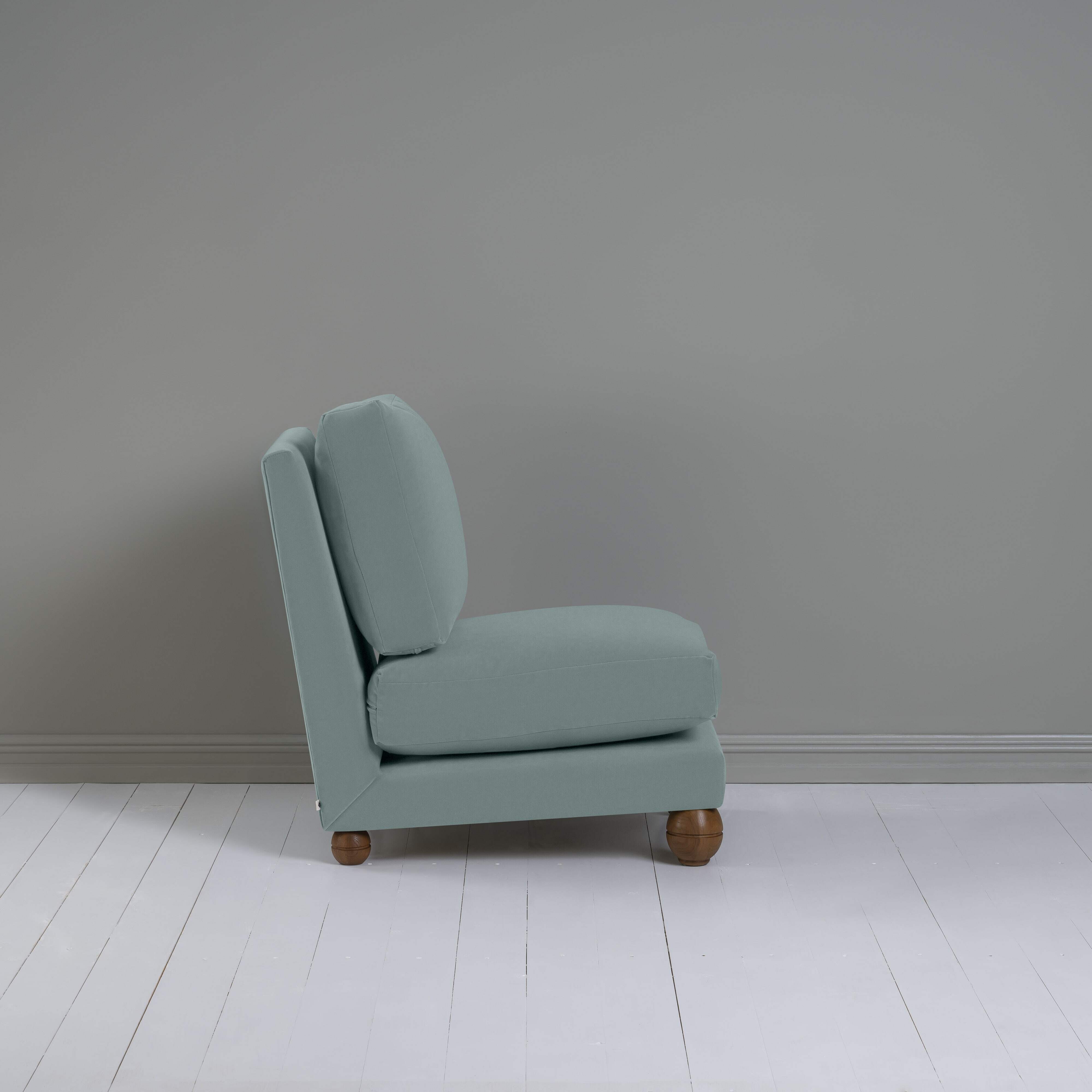  Perch Slipper Armchair in Intelligent Velvet Mineral 