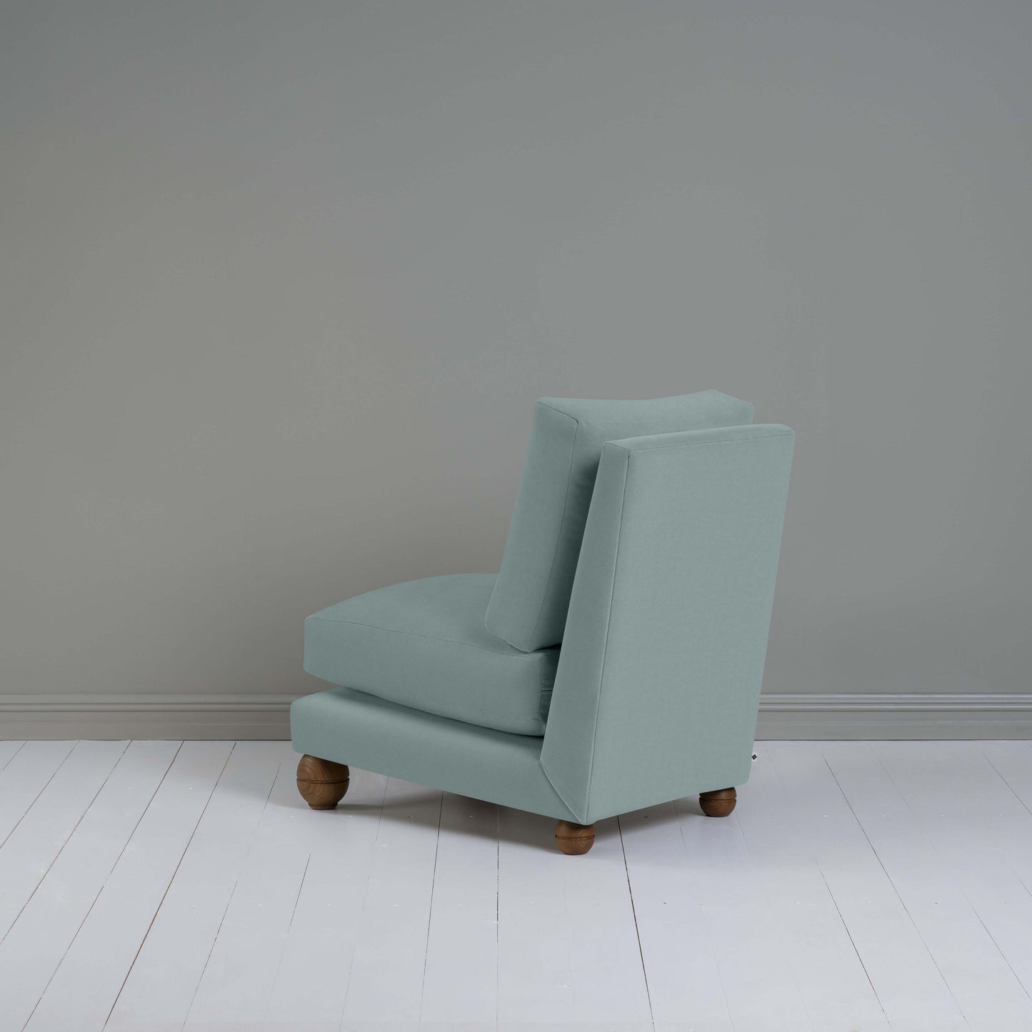 Perch Slipper Armchair in Intelligent Velvet Mineral