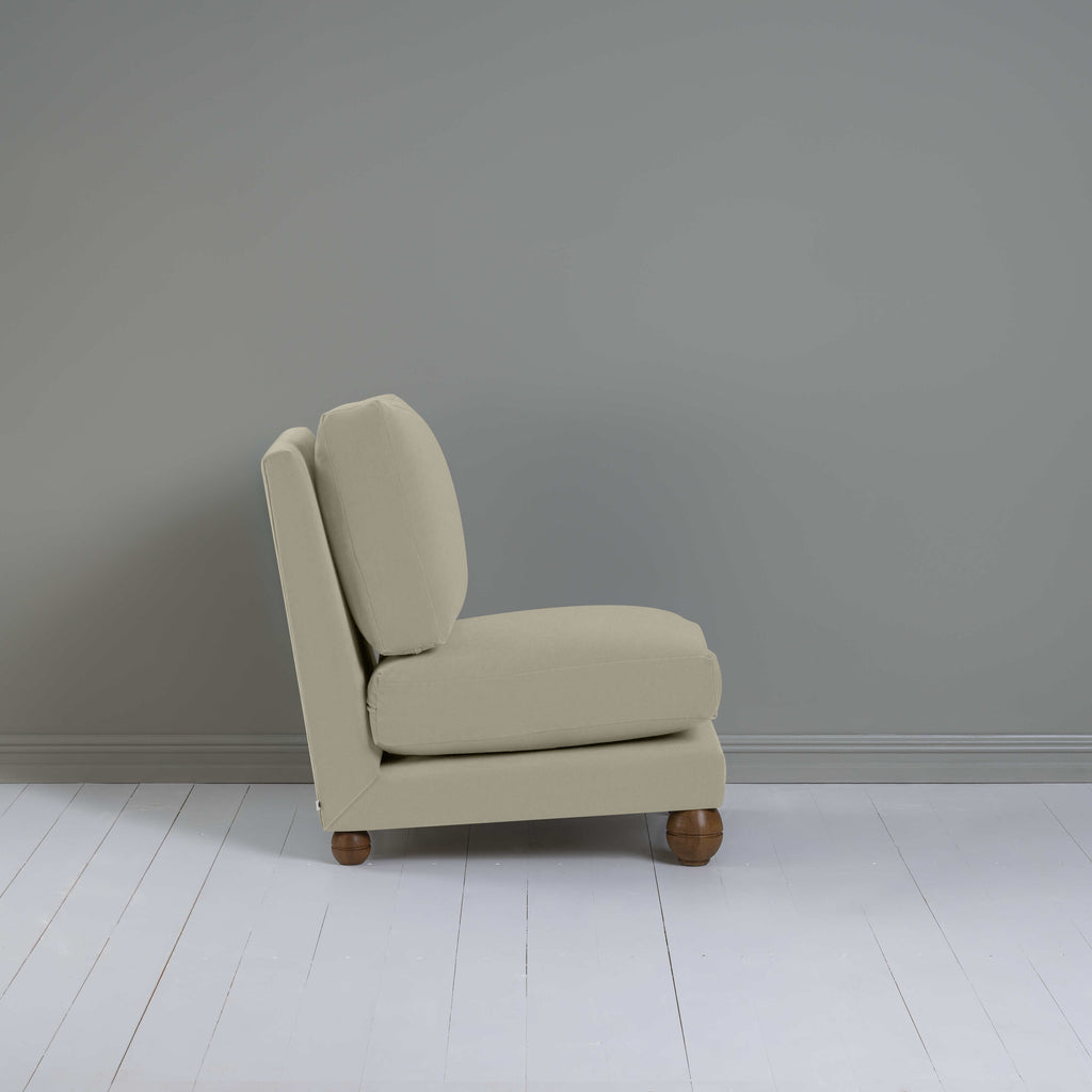  Perch Slipper Armchair in Intelligent Velvet Moonstone 