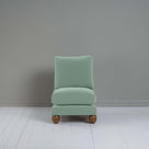  Perch Slipper Armchair in Intelligent Velvet Sea Mist Front View - NiX 