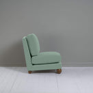  Perch Slipper Armchair in Intelligent Velvet Sea Mist Side View - NiX 