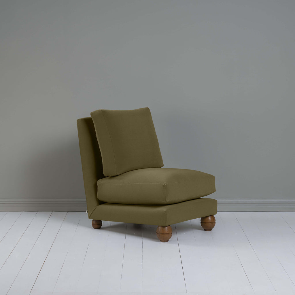  Perch Slipper Armchair in Intelligent Velvet Sepia 