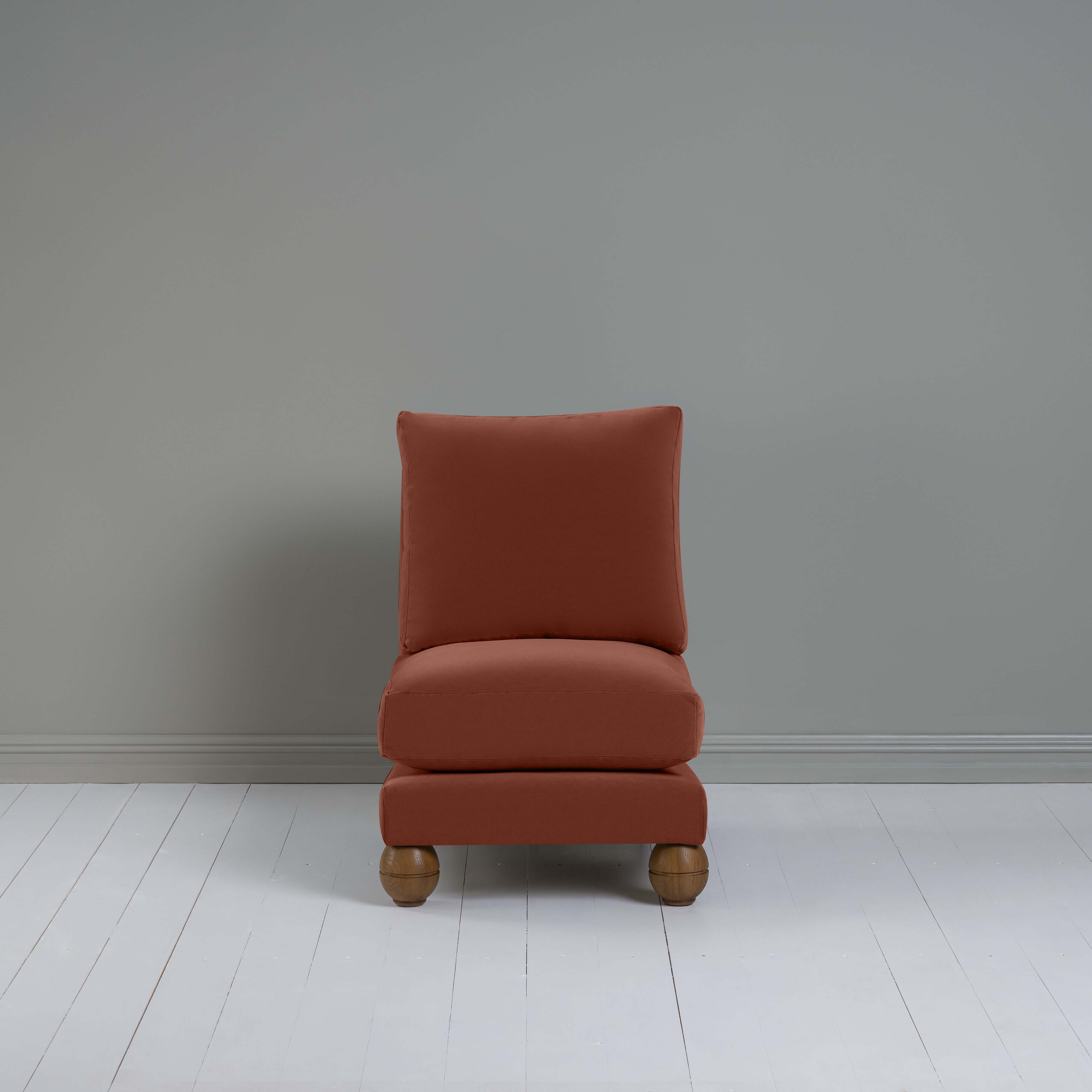  Perch Slipper Armchair in Intelligent Velvet Sienna 