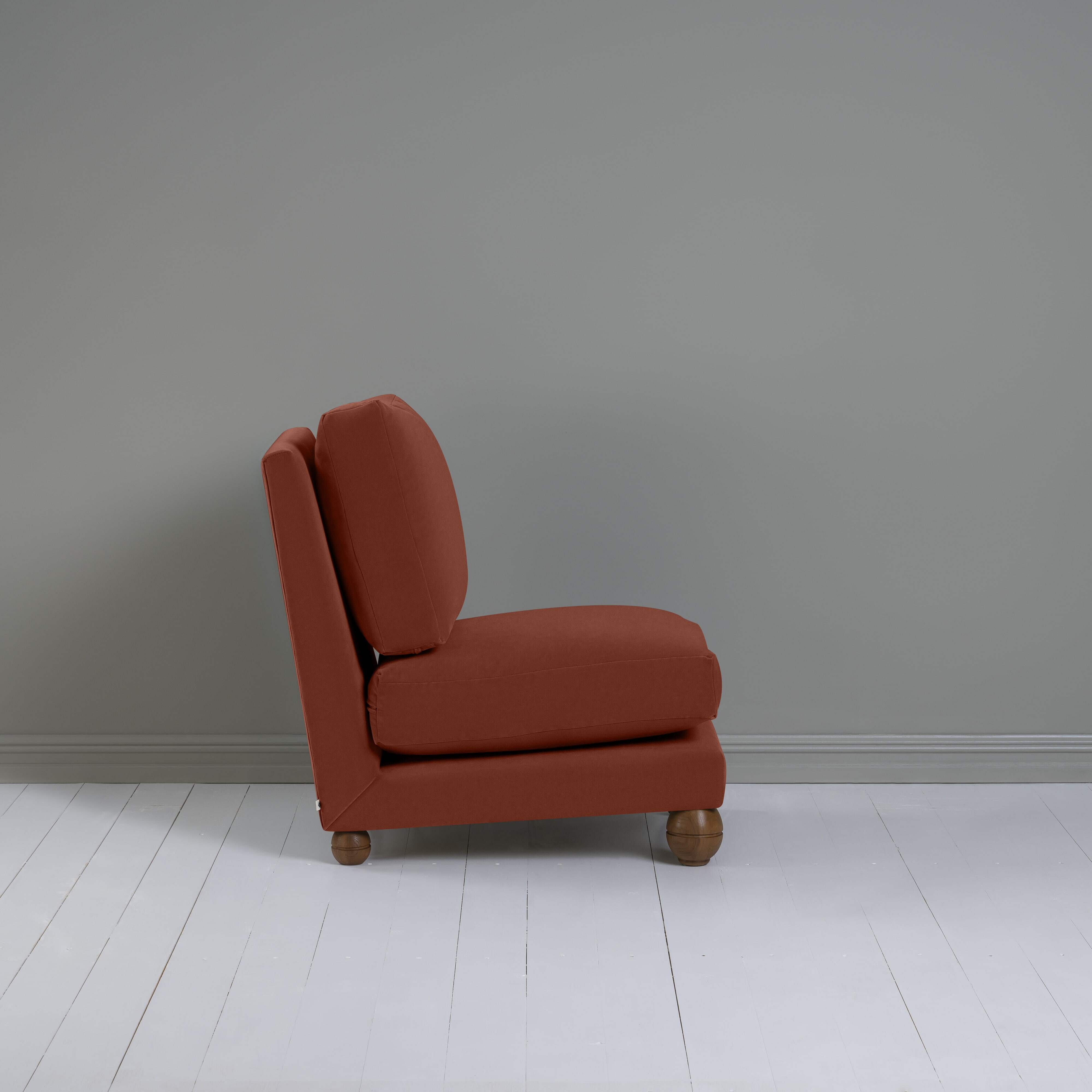  Perch Slipper Armchair in Intelligent Velvet Sienna 