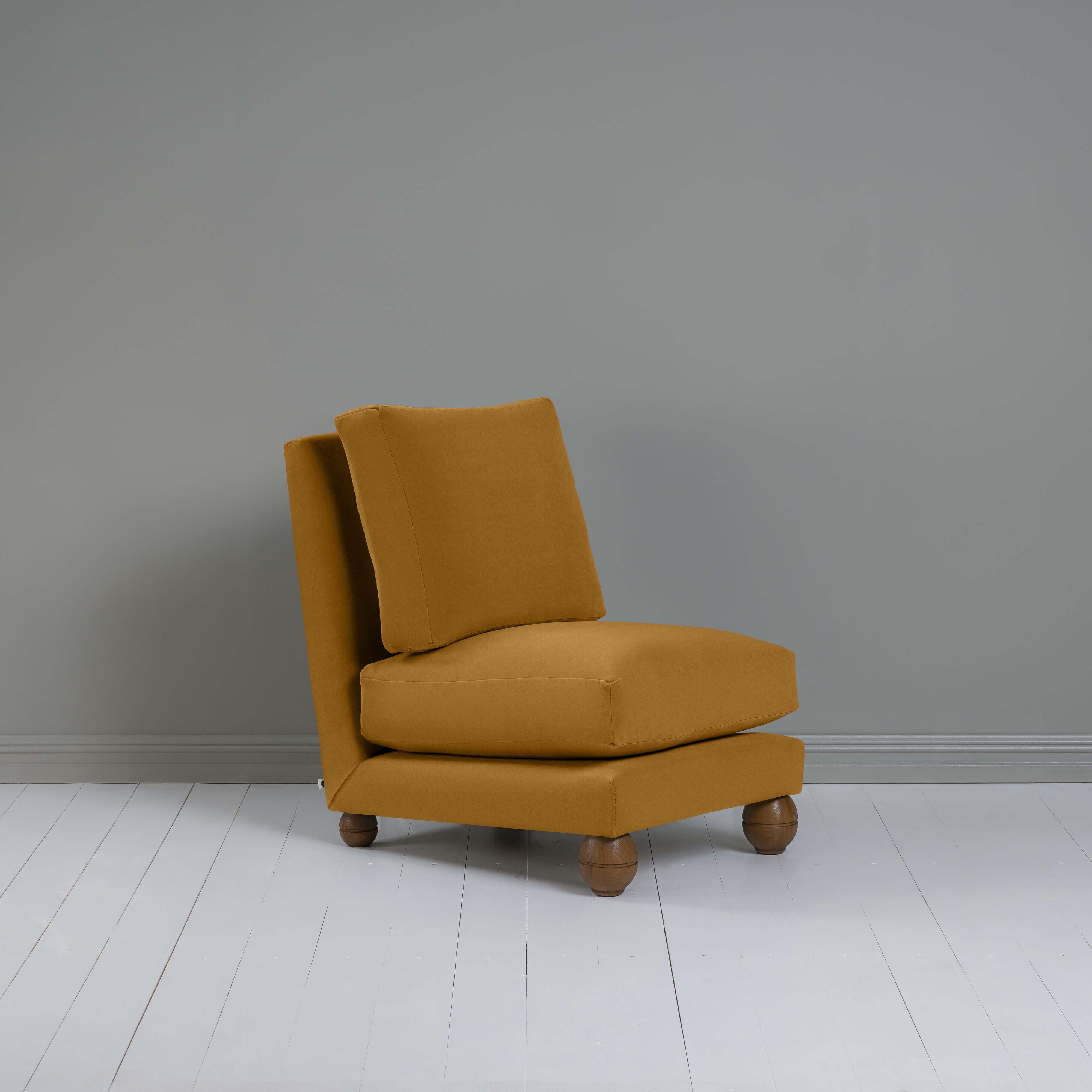  Perch Slipper Armchair in Intelligent Velvet Spice 