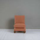  Perch Slipper Armchair in Laidback Linen Cayenne, Front View - NiX 