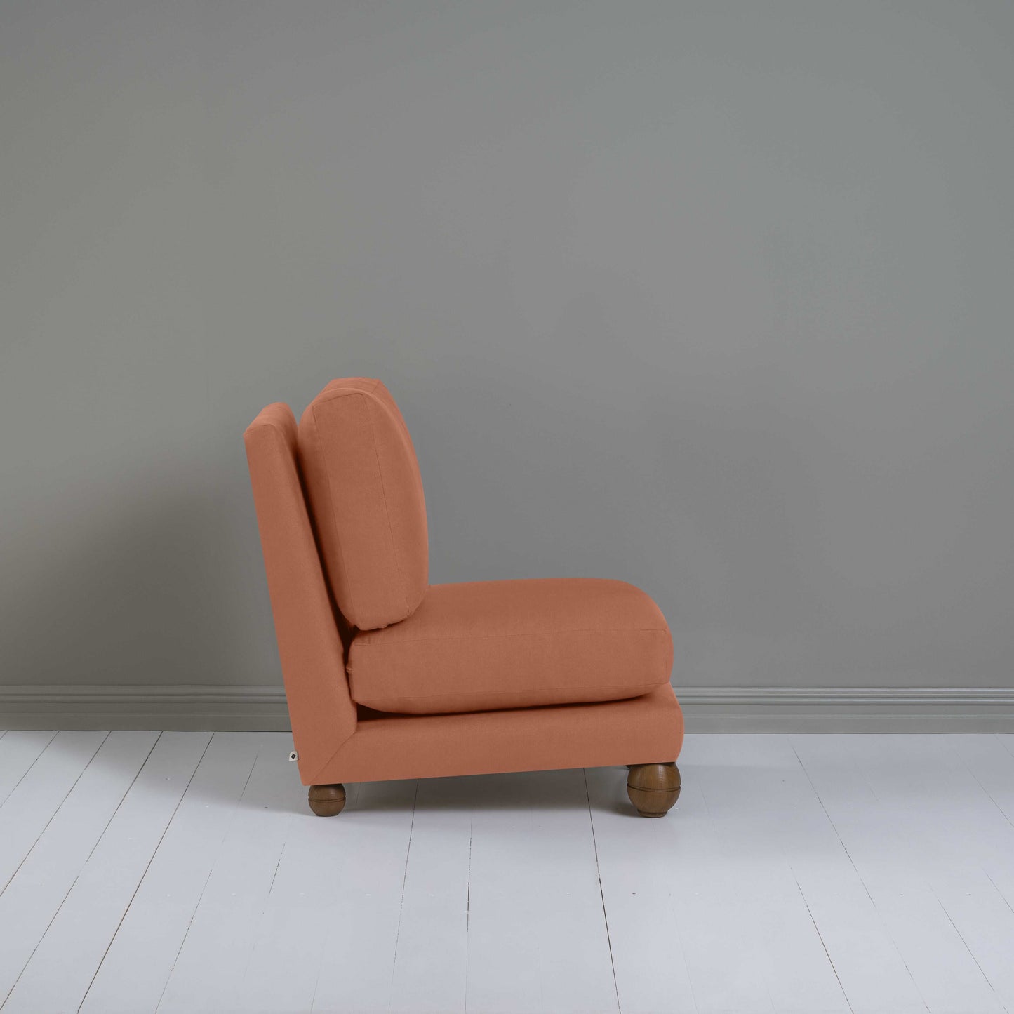 Perch Slipper Armchair in Laidback Linen Cayenne