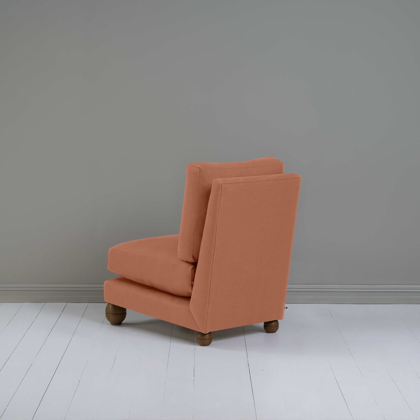 Perch Slipper Armchair in Laidback Linen Cayenne