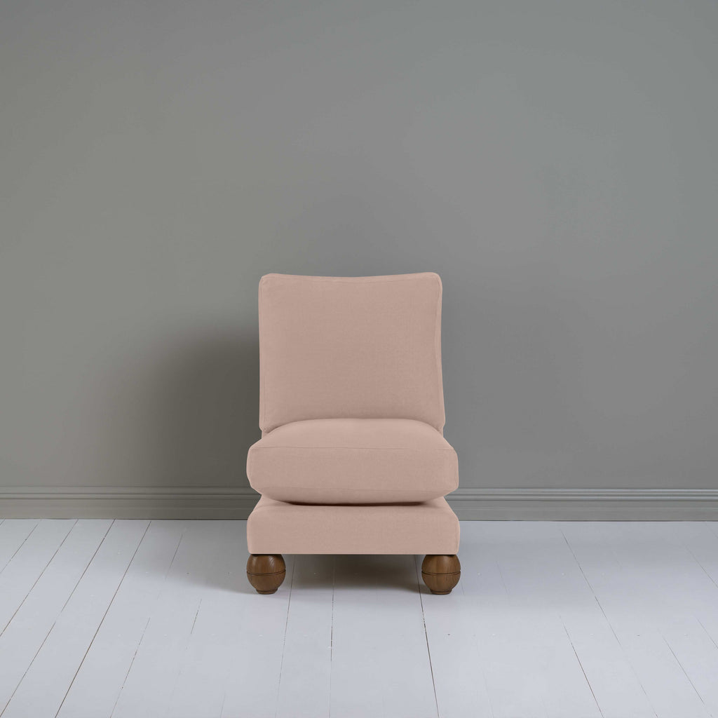  Perch Slipper Armchair in Laidback Linen Dusky Pink 