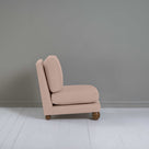  Perch Slipper Armchair in Laidback Linen Dusky Pink, Side View - NiX 