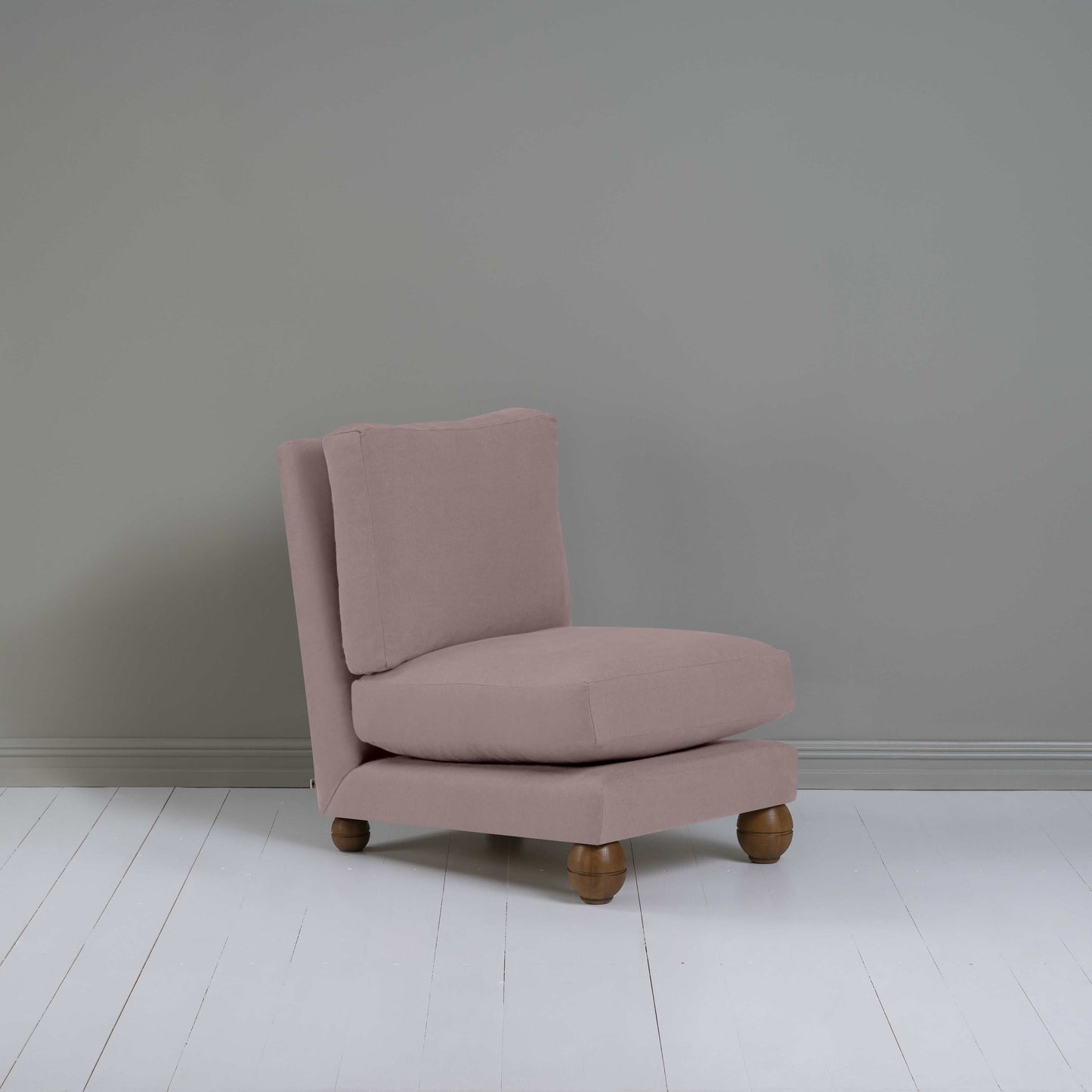 Perch Slipper Armchair in Laidback Linen Heather