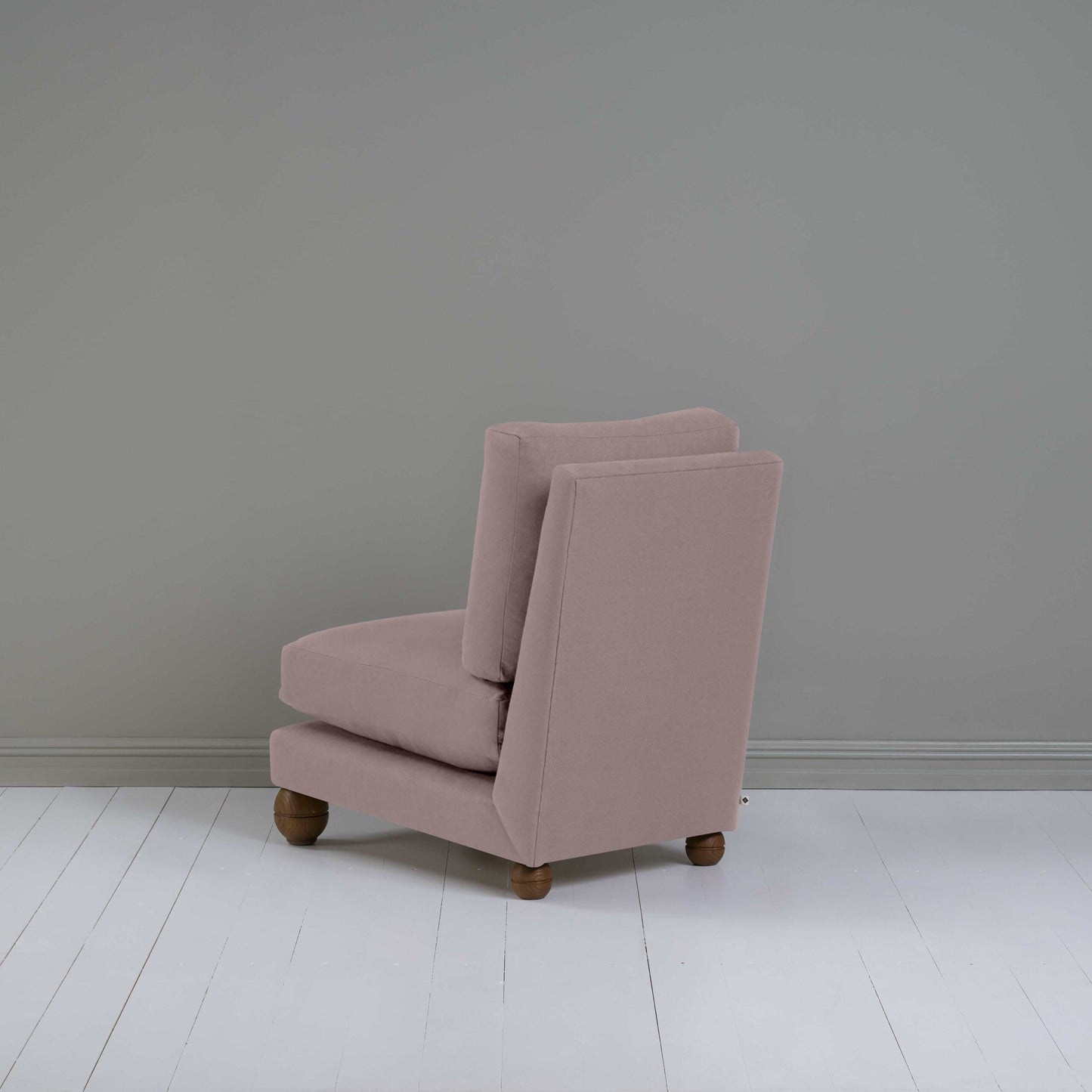 Perch Slipper Armchair in Laidback Linen Heather