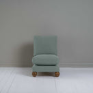  Perch Slipper Armchair in Laidback Linen Mineral, Front View - NiX 