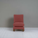  Perch Slipper Armchair in Laidback Linen Rouge, Front View - NiX 