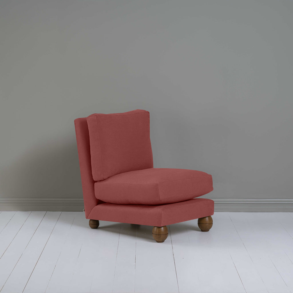  Perch Slipper Armchair in Laidback Linen Rouge 