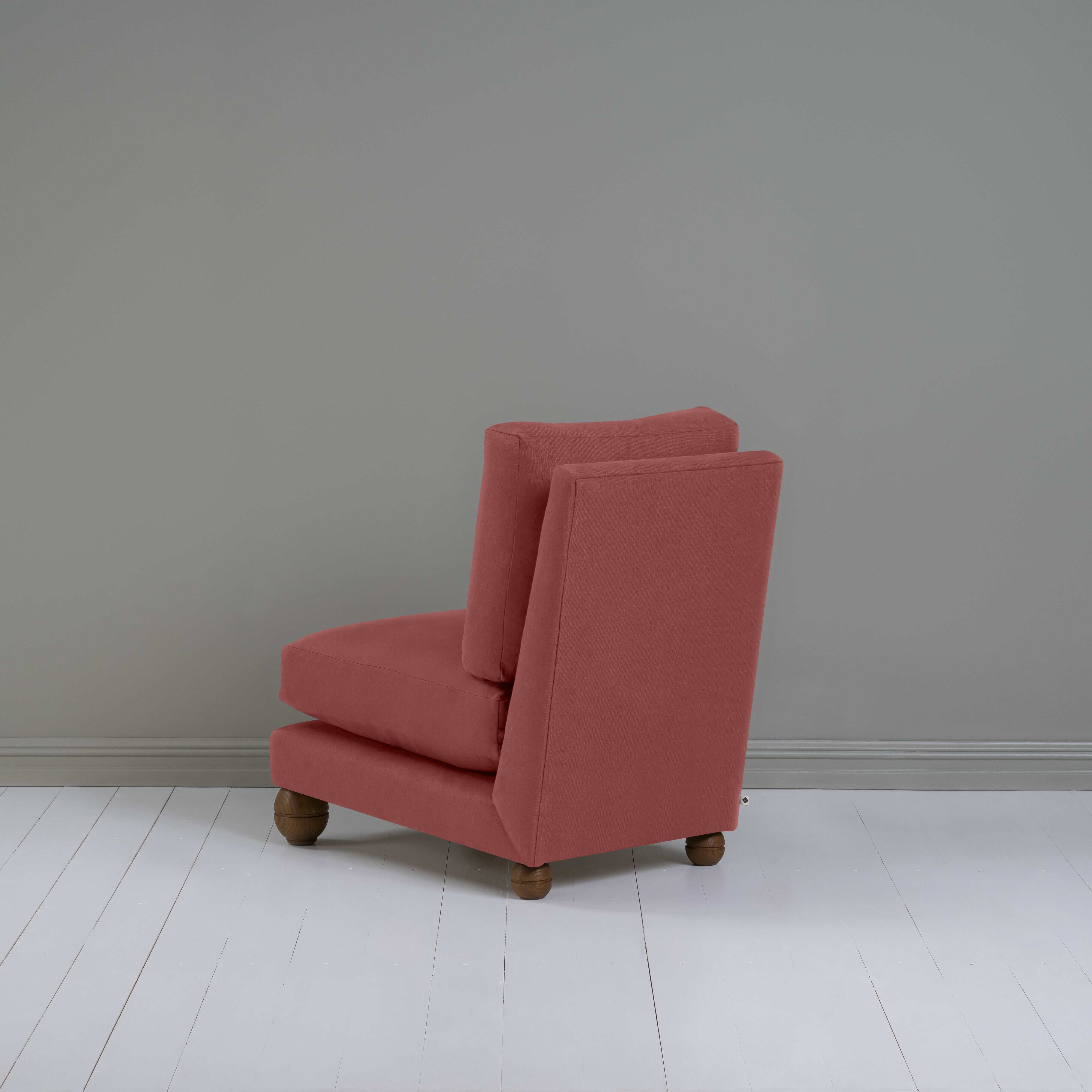  Perch Slipper Armchair in Laidback Linen Rouge 