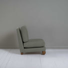  Perch Slipper Armchair in Laidback Linen Shadow, Side View - NiX 