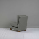  Perch Slipper Armchair in Laidback Linen Shadow, Back View - NiX 