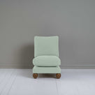  Perch Slipper Armchair in Laidback Linen Sky Front View - NiX 