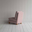  Perch Slipper Armchair in Slow Lane Cotton Linen, Berry, Back View - NiX 