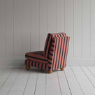  Perch Slipper Armchair in Regatta Cotton, Flame, Back View - NiX 