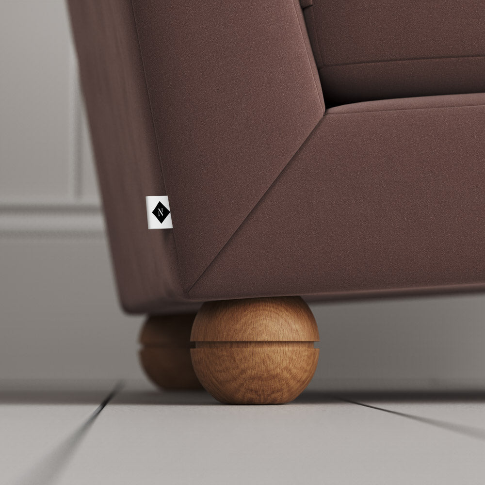  Perch Slipper Armchair in Intelligent Velvet Dusky Pink 