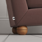 Perch Slipper Armchair in Intelligent Velvet Dusky Pink